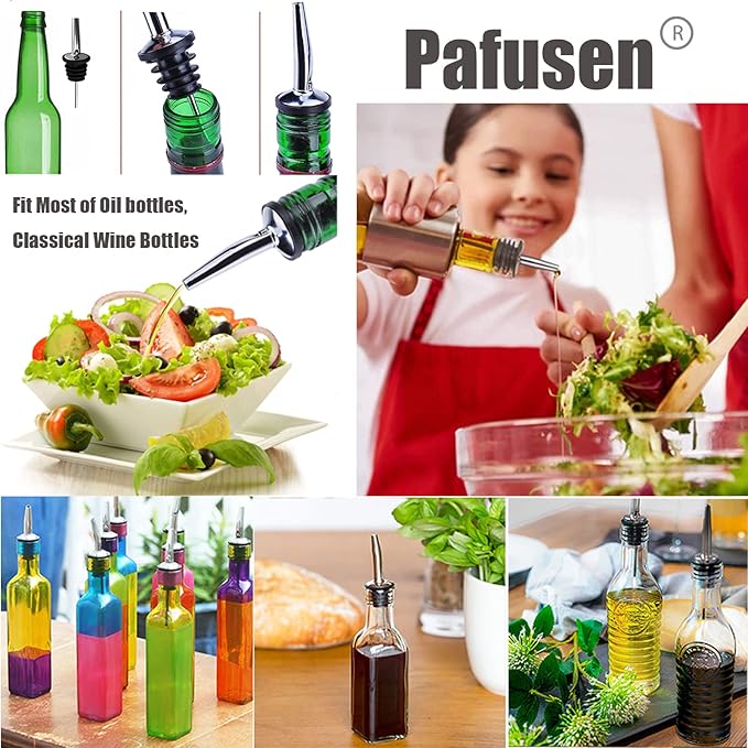 10 Pack Liquor Pour Spout, Liquor Bottle Pourers, Pour Spouts for Liquor Bottles with Dust Caps Seal Covers, Bar Tool, Hygienic, Dishwasher Safe