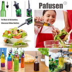 Pafusen 24 Pack Liquor Bottle Pourers, Liquor Pour Spout for Liquor Bottles, Stainless Steel Olive oil Dispenser Spout, Alcohol Pourer Spouts Dust Caps Long Covers, Gold