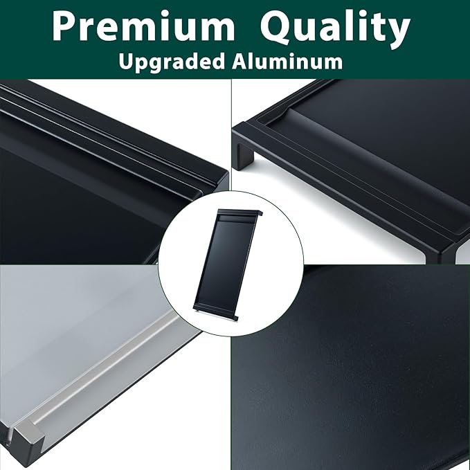 Upgraded Aluminum WB31X24738 WB31X49806 Griddle Replacement Parts for GE Gas Stove Non-stick Appliance Griddles 19.5’’ x 9’’ GE JGBS66REKSS JGBS66REK3SS 30In Center Range Cooktop Griddle Pan Plate