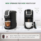 Multi-Capsule Coffee Maker, Hot/Cold Coffee Maker, Milk, ESE Pod Ground Coffee, Cafeteria, 19 Bar, 5 in 1 (Color : H2B M1A Tray BK, Size : CHINA_US)