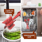 Shadowgallery 2Pack Meat Chopper,Heat Resistant Meat Masher for Hamburger Meat,Ground Beef Smasher,Nylon Chopper Utensil,Meat Ground,Non Stick Mix Chopper and Chop,Meat Masher Tool Gift（Red）