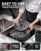 WantJoin 5-in-1 Electric Food Processor & Vegetable Chopper - Multifunctional Commercial Dicer with Stainless Steel Blades for Slicing (2.5mm), Dicing (8/12mm), Chopping (2.5mm), Shredding