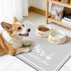 Findosom Dish Drying Mat, 16"x 24" Super Absorbent & Hide Stain Coffee Mat, Cuttable Drying Mat for Kitchen Counter, Coffee Bar Accessories, Under Dish Rack, Coffee Maker, Espresso Machine, LightGrey