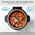 Fullwill 8QT Electric Pressure Cooker Max, 12-in-1 Multi-Use Programmable with Ceramic Non Stick Pot for Sauté,1200W Fast Cooking, Slow Cook, Steam, Yogurt, rice maker cooker,Family Meals & Gatherings