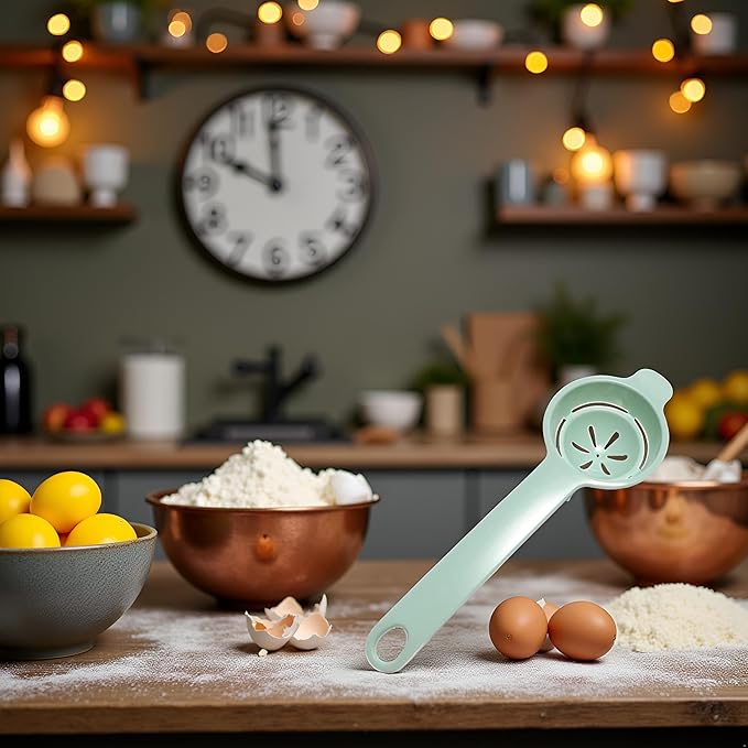 Light Green Egg White Yolk Separator Tool Food-grade Egg Baking Cooking Kitchen Tool Hand Egg Cooking Tools Egg Divider Seperator Egg Separators Specialty Tools and Gadgets