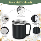 VOBAGA Mug Warmer with 15oz Mug Set, Smart Coffee Mug Warmer for Desk with 5 Temp Settings & 2-12H Auto Shut Off, Coffee Warmer for Candles, Coffee, Cocoa, Milk, Best Coffee Gifts for Men Women