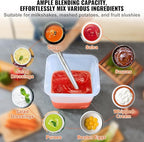 VEVOR Commercial Immersion Blender, 750W 20" Heavy Duty Hand Mixer, Variable Speed Kitchen Stick Mixer with 304 Stainless Steel Blade, Multi-Purpose Portable Mixer for Soup, Smoothie, Puree, Baby Food