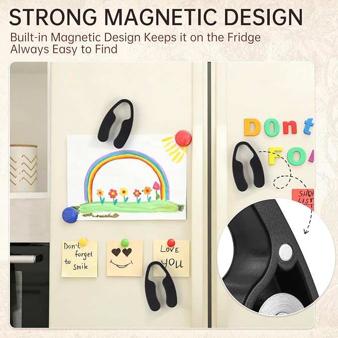 3 PCS Wine Foil Cutter – Magnetic Wine Bottle Opener with 4 Stainless Steel Blades, Ergonomic & Effortless Squeeze-and-Twist, Durable & Easy to Store – Gift for Wine Lovers, Black