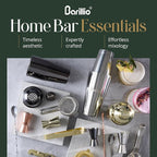 Barillio Gold Bartender Kit - Stainless-Steel Cocktail Shaker Set w/Bamboo Stand - Mixology Bar Tools w/Drink Shaker, Mixer Spoon and Muddler for Cocktails - Home Bar Accessories - 23-Pc Bar Set