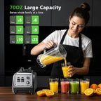 H-Duka 1800W Blender for Smoothies, 70oz Pitcher & 20oz Grinder, 28000 RPM High Speed Countertop Blender for Kitchen for Ice Crushing, Frozen Fruits & Nut Butter, 1-5 Min Timer, Multiple Speeds