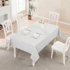 BALCONY & FALCON Rectangle Tablecloth Washable Wrinkle Resistant and Water Proof Table Cloth Decorative Linen Fabric Tablecloths for Dining Parties Kitchen Wedding and Outdoor Use (Owl Gray, 57x118)