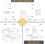 Bamboo 2 Tier Fruit Basket for Kitchen Counter, Large Capacity Fruit Storage Countertop, Fruit Holder, Wood Pantry Organizers and Storage, Kitchen Countertop Organizer With Two Banana Hangers (Bamboo)