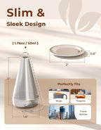 Cone Tea Infusers for Loose Leaf Tea, 304 Stainless Steel Tea Strainer Fine Mesh, 1.8” x 3” Loose Leaf Tea Steeper with a Drip Tray