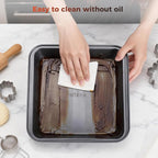 3-Piece Baking Pans Set Non-stick Stackable Bakeware Sets Non Toxic Baking Sheet Set for Cooking，Include Cookie Sheet,Muffin pan,Bread Loaf Pan For Oven,Carbon Steel,with Baking Glove,Black