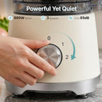 OLIXIS Food Processor 10.5 Cup, Vegetable Choppers with Slicing Shredding Chopping Kneading, Dishwasher Safe, Food Grinder, Stainless Steel Blades, for Smoothie Fruit Dough, 2.6QT, White