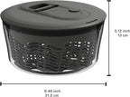Zyliss Easy Spin Salad Spinner - Fruit & Veggie Dryer - Produce Spinner & Cleaner for Salad Prep - Dishwasher-Safe Kitchen Essential - Non-Slip Bowl with Pull Handle - Stainless Easy Spin Small