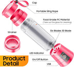 Cordless Portable Personal Size Blender - Mini Blender Make Smoothies and Shakes, 380Ml BPA Free Travel Cup, Powerful Blending Suit in Office/Home/Gym, Mother's Day