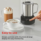 Instant Pot Instant MagicFroth 9-in-1 Electric Milk Steamer and Frother,17oz Stainless Steel Pitcher,Hot and Cold Foam Maker-and Milk Warmer for Lattes,Cappuccinos,Macchiato,(Pack of 2)