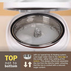 BANU Low Carb Rice Cooker - 4 Cups(white rice), 2 cups(Low carb rice) 7 Preset Functions, 20-Hr Timer, Led Touch, Auto Keep Warm - Healthy Cooking for Keto and Low Glycemic Diets - White / 8-Cup (Cooked) (4-Cup UNCOOKED) Digital Rice Cooker and Food St...