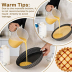 2 Pack 10 Inch Pie Pan with Removable Bottom – Deep Dish Quiche Tart Pan, Nonstick Fluted Pie Dish for Baking Apple Pot Pies, Cheesecake & Desserts, Suitable for baking enthusiasts