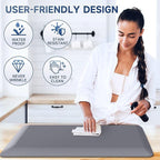 StepRite 4/5 Inch Thick Kitchen Mat Anti Fatigue Mat Kitchen Rugs Kitchen Decor Non-Slip, Stain & Water Resistant, Kitchen Mats Desk Mat for Kitchen, Office, Workshop, Grey, 17'' x 28''