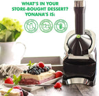 Yonanas 988TL Deluxe Vegan Non-Dairy Frozen Fruit Soft Serve Dessert Maker, BPA Free, Includes 75 Recipes, 200 Watts, Teal