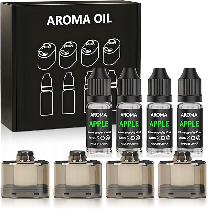 Cocktail Bubble Smoke Gun Accessories, 10ml, Includes 4 Contains, 4 Aromatic Flavor Oils, Apple Flavor