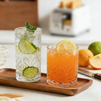 BELLAFORTE Shatterproof Tritan Plastic Drinking Glasses. 13oz & 18oz Water Glasses Set of 4 - Myrtle Beach Glasses Drinking - Unbreakable Tumblers for Parties - BPA Free, Dishwasher Safe (Clear)