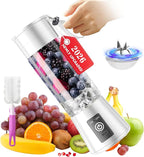 Cordless Portable Personal Size Blender - Mini Blender Make Smoothies and Shakes, 380Ml BPA Free Travel Cup, Powerful Blending Suit in Office/Home/Gym