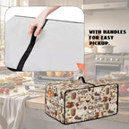 Coffee Chocolate Cake Print Toaster Oven Cover with Top Handle, Heavy Duty Dust-proof Microwave Oven Cover Compatible with Most Toasters Ovens (Small-14.5 * 18.46 * 9 inches)