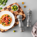 Salt and Pepper Grinder Pepper Mill Grinder Pepper Grinders Shakers Salt Mill Set of 2 with Adjustable Ceramic Rotor 7 Inch Grey