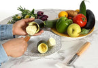 Vegetable and Fruit Corer Tool with Wooden Handle, Kitchen Coring Utensil for Zucchini, Eggplant, Peppers, Cucumber & Apples, Seed Remover
