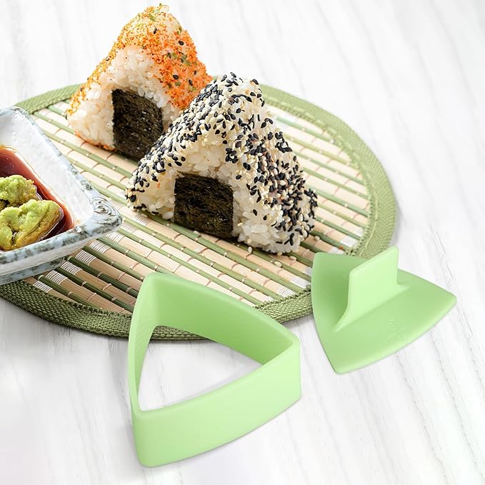 OSALADI Triangle Rice Ball Mold 3.34X3.34X1.57In Non-Stick Sushi Maker for Seaweed Bento Diy Kitchen Gadget Food Grade Material