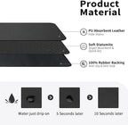 HotLive Dish Drying Mat for Kitchen Counter, Heat Resistant Drainer Mats with Non-slip Rubber Backed, Hide Stain Kitchen Super Absorbent Draining Mat, Easy to Clean Dish Rack Pad, Black 18"x32"