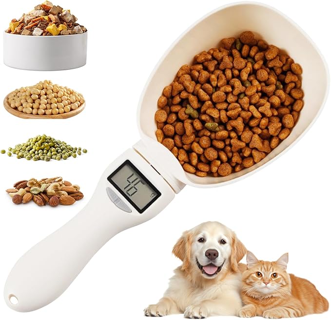 Digital Measuring Spoon Scale, Electronic Food Measuring Spoon, High-Precision 800g/0.1g with LCD Screen, Grams and Ounces, for Cooking, Baking, Dog Cat