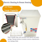 Commercial Electric Food Steamer Cabinet Stainless Steel Steam Warmer 12 Layers Steam Cooker Seafood Steam Oven Heating and Steaming Rice Steambox Multifunctional Food Steamer 110V 12KW
