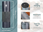 Electric Coffee Grinder, Premium Stainless Steel Burr Coffee Grinder, Espresso Grinder Electric, Portable Grinder, Perfect Coffee Brew for Home, Travel, Camping and Office (Gray)