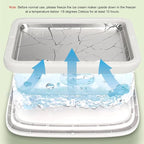 Rolled Ice Cream Maker Kit, At-Home Instant Freeze Plate with 2 Scrapers, 9×7 inch, DIY Stainless Steel 304 Homemade Iced Tray, Fun Family Activity (white)