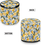 Lemon Insulated Pressure Cooker Appliance Cover, Also Fit for Rice Cooker, Air Fryer and Crock Pot, 6 Qt Dust Cover with Pocket for Spoon/Cooking Utensils/Recipes