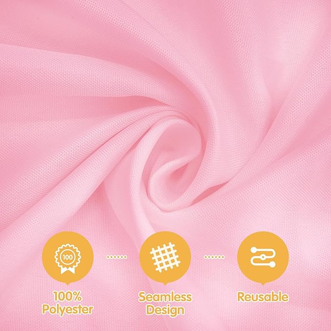 BRILLMAX 8 Pack Pink Tablecloths 70 x 120 Inch for 6ft or 8ft Rectangle Tables - Rectangular Bulk Linen Polyester Fabric Washable Cloth Cover for Wedding Reception Banquet Birthday Party
