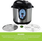 CAREY DPC-9SS Smart Electric Pressure Cooker and Canner, Stainless Steel, 9.5 Qt