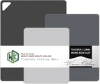 WK Flexible Plastic Cutting Boards Mats for Kitchen, Flexible Non Slip Cutting Mat, Thin Cutting Sheets, BPA Free, Dishwasher Safe, Multi Sizes