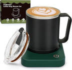 VOBAGA Coffee Mug Warmer Set with Auto Shut Off, 15 oz Coffee Mug Gift Set & 3 Temperature Settings Home Office Desk Accessories Valentine's Day Gift