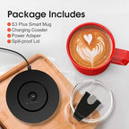 Vsitoo S3 Plus 14oz Heated Coffee Mug - Temperature Control Smart Mug with Mug Warmer, Auto-Sensing AI Heats Drinks to 120-150°F Hands-Free.Ideal for Home/Office/Gifts，Red