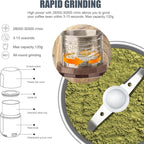 COOL KNIGHT Herb Grinder [large capacity/fast/Electric ]-Spice Herb Coffee Grinder with Pollen Catcher/- 7.5" (Wood grain)