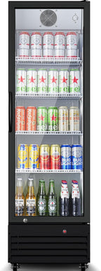 BODEGACOOLER Commercial Bar Refrigerator Glass Door,12.5 cu.ft Large Drink Fridge for Home Bar Office Beverage Refrigerator,Display Bar Cooler Fridge,Adjustable Shelves,Hold Beer,Soda Drinks,Wine