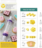 Wilton Dessert Decorator - The Kit Includes a Plunger-Style Tool,2 Couplers,1 Fill Tip,4 Decorating Tips,Plastic,White & Purple,(Pack of 12)