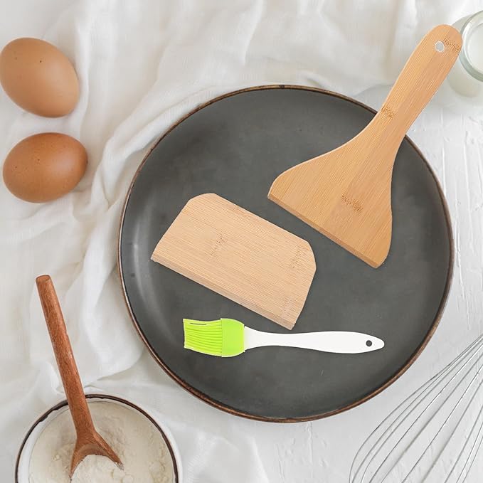 Crepe Spreader and Pancake Spatula Set, Kitchen Gadget Kit with Wear-resistant Tools for Cooking Crepes and Pancakes, Convenient 5pcs Kitchen Utensils for Home Use Random Color