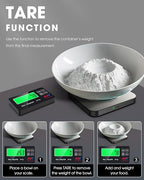 Mik-Nana Food Scale, 22lb Digital Kitchen Scale with 7 Units LCD Display & Tare Function, Stainless Steel Weight Grams and Ounces for Baking, Cooking and Meal Prep (Batteries Included)