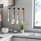 4 Pack Black Towel Hook, Matte Black Stainless Steel Wall Hooks for Bathrooms, Heavy Duty, Square, Robe Hooks, for Bathroom, Kitchen, Bedroom